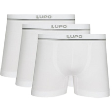 Kit de Cuecas Boxer Lupo Microfibra sem Costura - Adulto - 3 Unidades