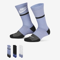 Kit de Meias Cano Alto Nike Everyday - Infantil - 3 Pares