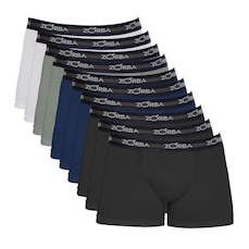 Kit Cuecas Boxer Zorba Algodão Max 702 - 10 Unidades - Masculino