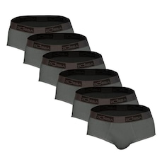 Kit de Cuecas Slip Zorba Comfort - Adulto - 6 unidades