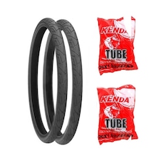 Par de Pneus Bike Praieiro Levorin Aro 26x1.95 + 2 Câmaras Kenda