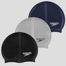 Touca de Natação Speedo Silicone Lisa - 3 unidades - Adulto