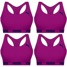 Kit Top Fitness Puma Nadador sem Costura - Feminino - 4 unidades