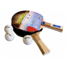 Kit de Tênis de Mesa Klopf Shark com Raquetes e Bolinhas