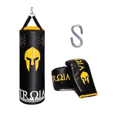 Kit de Luta Troia: Saco de Pancada Troia - 90cm + Luvas de Treino