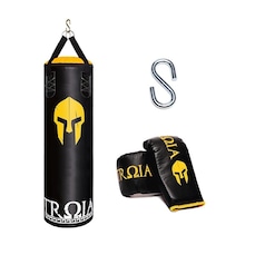 Kit de Luta Troia: Saco de Pancada Troia Profissional - 120cm + Luvas de Treino