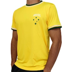 Camisa Brasil Torcedor Estrela Amarela Wunder - Masculina