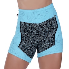 Shorts Fitness Orbis Recortes Degrade Cintura Alta - Feminino