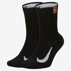 Kit de Meias Cano Médio NikeCourt Multiplier Cushioned - Adulto - 2 Pares
