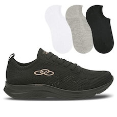 KIT TÊNIS OLYMPIKUS ULTRALEVE 130G + MEIAS COM 3 PARES - FEMININO