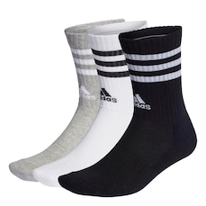 Kit de Meias Cano Alto 3-Stripes com 3 Pares - Adulto