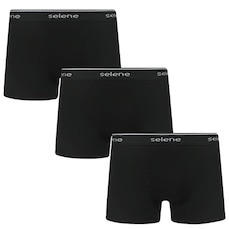 Kit de Cuecas Boxer Selene Algodão Plus Size - 3 Unidades - Masculina