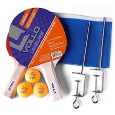 Kit Tênis de Mesa Vollo 2 Raquetes e 3 Bolas e Rede