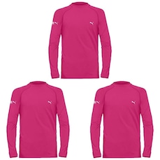 Kit Camisas Térmicas Puma Manga Longa UV50+ - Infantil - 3 unidades