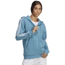Jaqueta com Capuz adidas Essentials 3-Stripes - Feminina