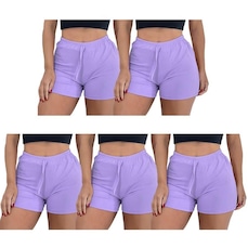 Kit Shorts PMC Canelado - 5 unidades - Feminino