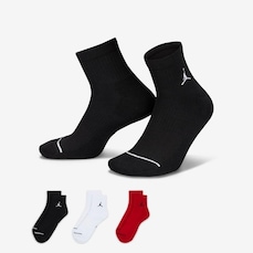 Kit de Meias Cano Médio Jordan Everyday - 3 Pares - Adulto