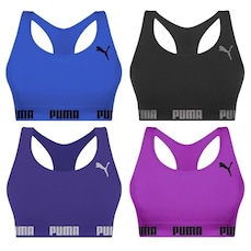Kit Top Fitness Puma Nadador sem Costura - Feminino - 4 unidades
