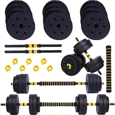 Kit de Halteres Yangfit com Anilhas e Barra - 25kg