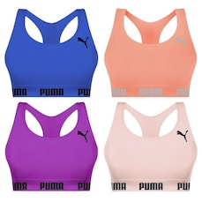 Kit Top Fitness Puma Nadador sem Costura - Feminino - 4 unidades