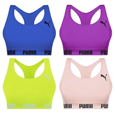 Kit Top Fitness Puma Nadador sem Costura - Feminino - 4 unidades