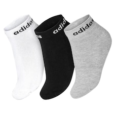 Kit Meia Cano Médio adidas Logo Linear Ankle - 3 Pares - Adulto