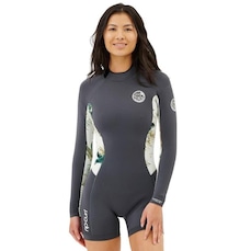 Short John Rip Curl Dawn Patrol 2/2 Back Zip Charcoal - Feminino
