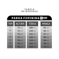 Jaqueta Parka Corta Vento com Capuz WSS Reversa - Feminina