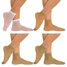 Kit Meias Soquete Selene Fio 15 com 4 Pares - Feminina