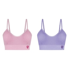 Sutiã Puma sem Costura com Bojo - Feminino - 2 Unidades
