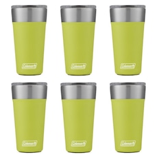Kit de Copos Térmico Coleman com Tampa - 600ml - 6 Unds Light Green