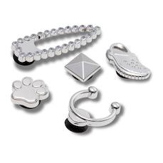 Jibbitz Crocs Silver Sport Elevado - 5 unidades