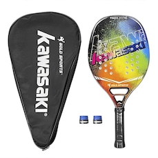Raquete Beach Tennis Gold Sports Power 211MC Kawasaki Carbon - 2 Overgrip e Capa