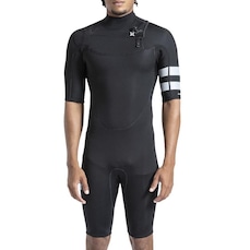 Short John Hurley Manga Curta Advant 2/2mm Springsuit - Masculino