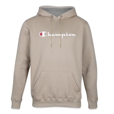 Blusão de Moletom com Capuz Champion Felpado C Capuz Logo Script Ink Dark - Masculino