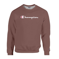 Blusão de Moletom Champion Felpado Gola Logo Script Ink Leather - Masculino