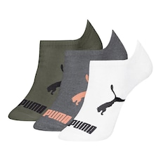 Kit Meias Invisíveis Puma Sapatilha - 3 Pares - Infantil