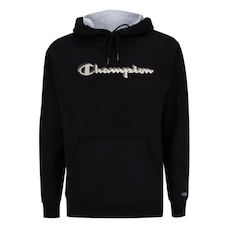 Blusão de Moletom com Capuz Champion Canguru Shadow Script - Masculino