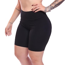 Bermuda Legging Dellas Fit Zero Tranparência Short Cós Alto Lisa Fitness Academia Treino Esporte - Feminina