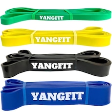 Kit Super Band Yangfit 4 Intensidades Elásticos para Treino