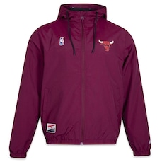 Jaqueta Corta Vento New Era Classic Chicago Bulls Nba Com Capuz Masculina