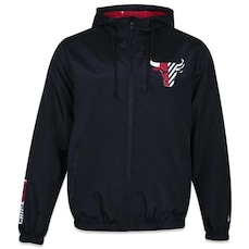 Jaqueta Corta Vento New Era Neto 78 Chicago Bulls Nba Com Capuz Masculina