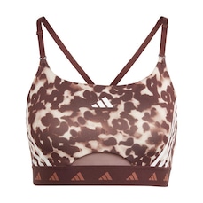 Top Fitness com Bojo adidas Suporte Leve Estampado Aeroreact Hyperglam - Feminino