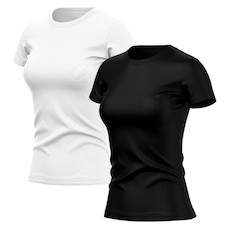 Kit de Camisas Térmica Adriben Dry Fit com Proteção Solar Academia - 2 Unidades - Feminina
