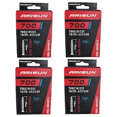 Kit de Câmara de Ar Arisun 700 x 18/25 48 mm - 4 unidades