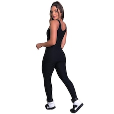 Macacão sem Bojo Mvb Modas Longo Saia Tapa Bumbum Tecido Bolha - Feminino