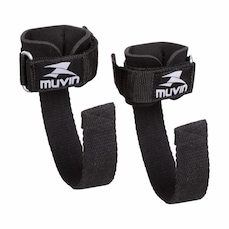 Strap de Musculação com Munhequeira Muvin Fecho de Contato Resistente para Levantamento de Peso