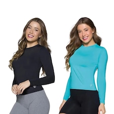 Kit Camisas Térmicas Selene Proteção Uv50+ - 2 Unidades - Feminino