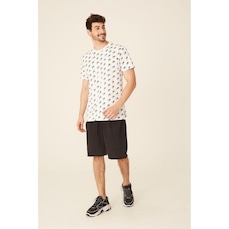 Camiseta NBA Estampada Total Mini Logo Casual - Masculina