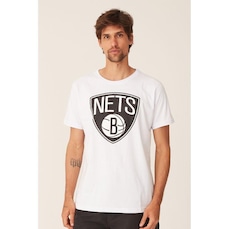 Camiseta NBA Estampada Big Logo Brooklyn Nets Casual - Masculina